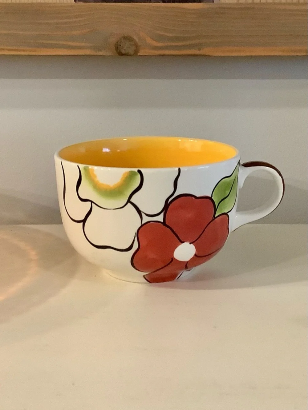 Pier 1 Large Floral Patterned Mug